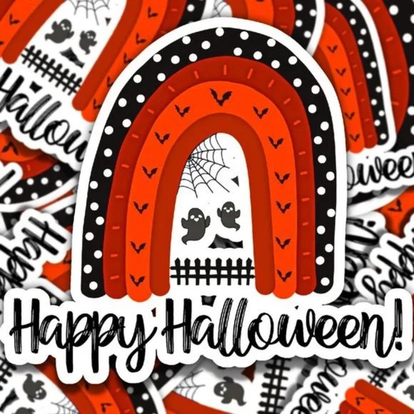 Happy Halloween Rainbow Stickers- 2 Sticker Sheets - Picture 4 of 4